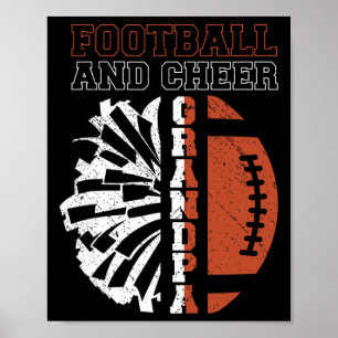 Fußball und Cheer Opa von Cheerleader und Fußball Poster