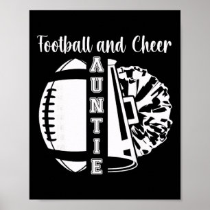 Fußball und Cheer Tante des Cheerleaders und Fußba Poster