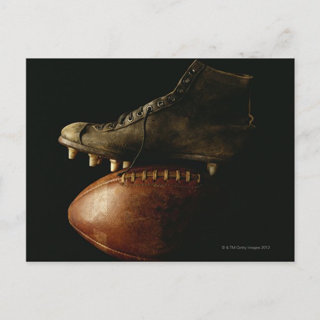 Fußball und Cleat Postkarte (Vorderseite)