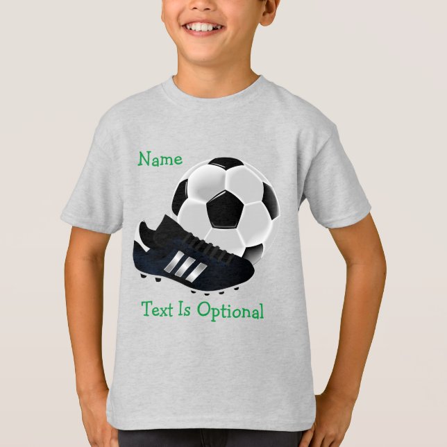 Fußball und Cleat T-Shirt (Vorderseite)