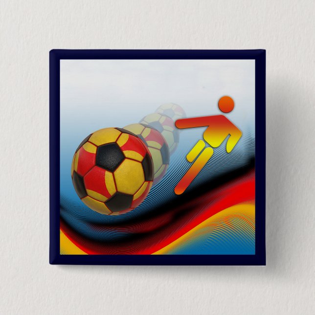 Fußball und Fußball-Dynamik Button (Vorderseite)