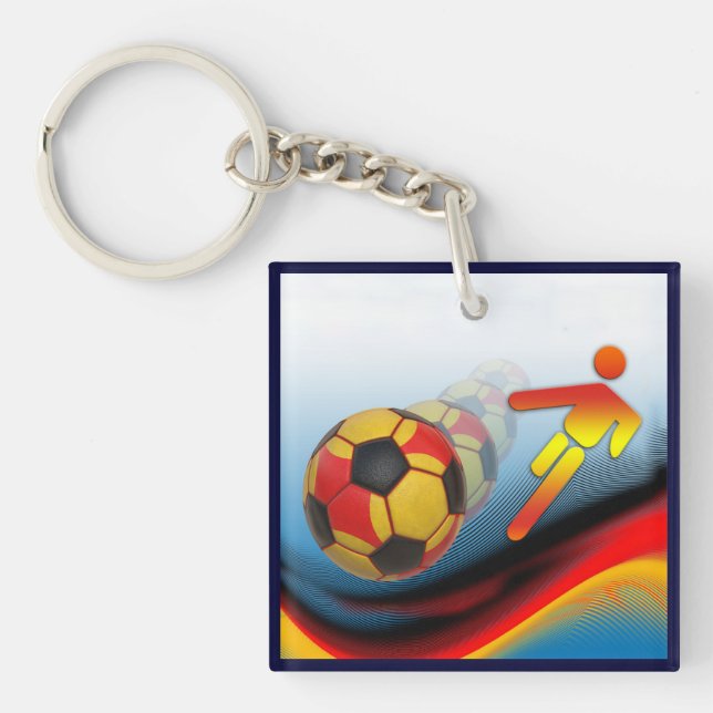 Fußball und Fußball-Dynamik Schlüsselanhänger (Vorderseite)
