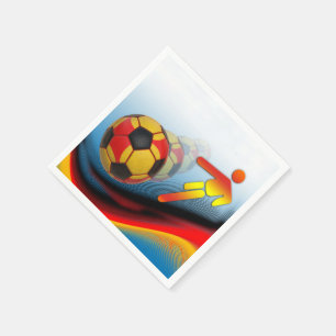 Fußball und Fußball-Dynamik Serviette