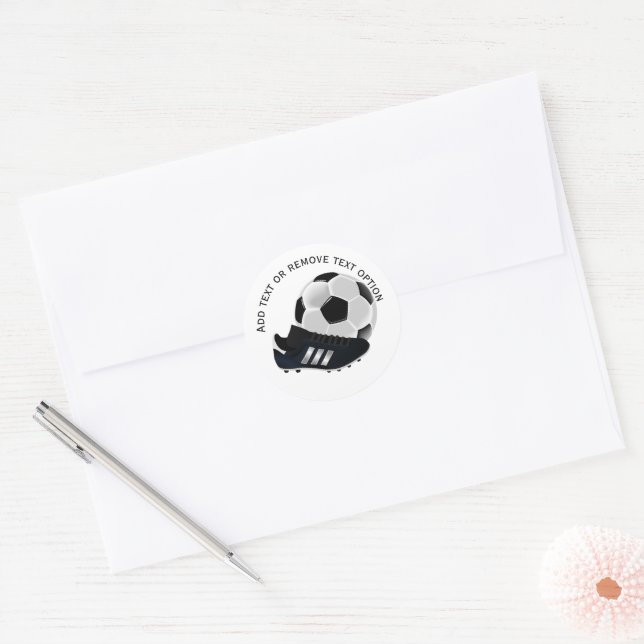 Fußball und Fußball Runder Aufkleber (Umschlag)