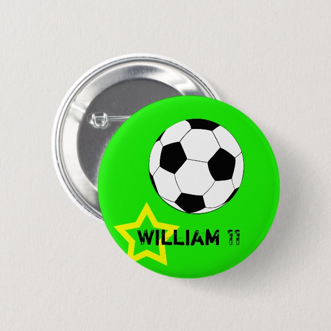 Fußball- und Fußballfans und Spielername Button (Vorne & Hinten)