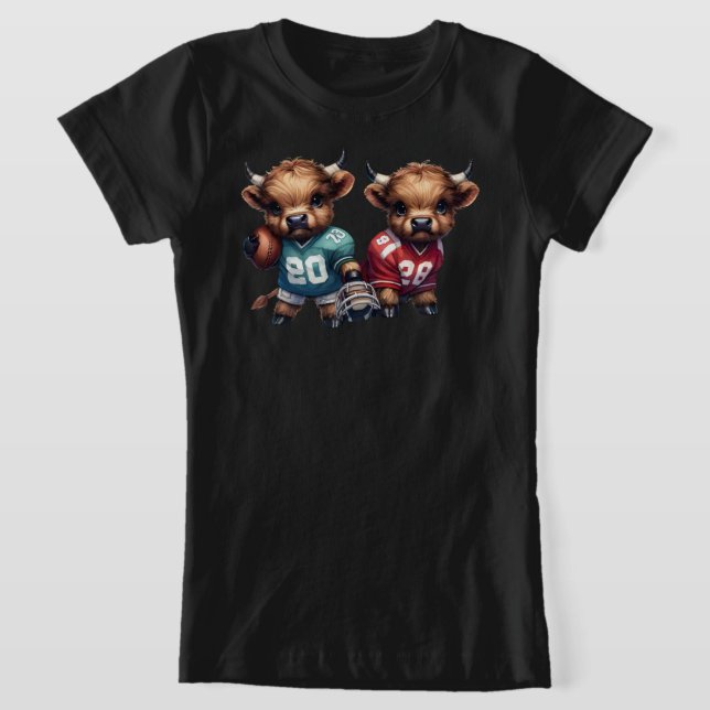 Fußball- und Hochlandkühe T-Shirt (Ablage )