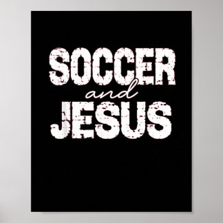 Fußball und Jesus Christliche Sprüche Bibel Poster