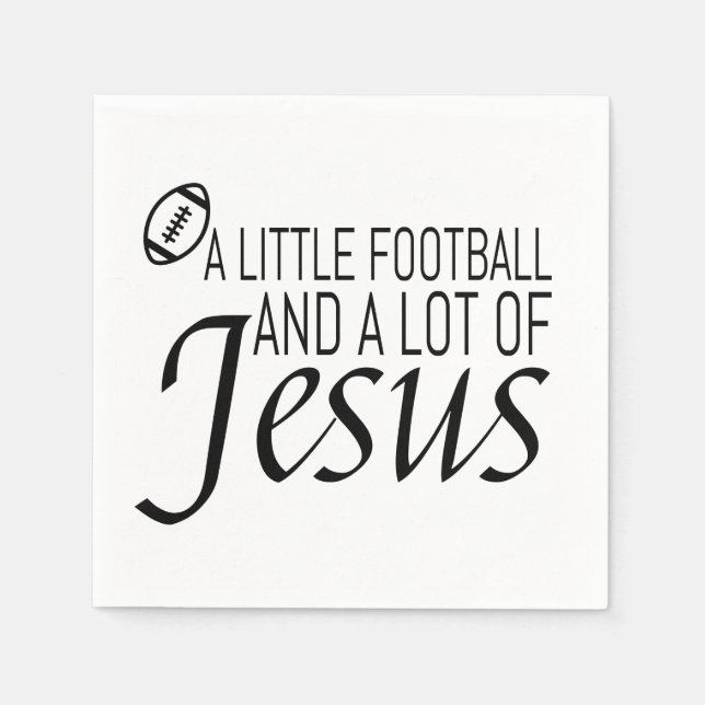 Fußball und Jesus Serviette (Vorderseite)
