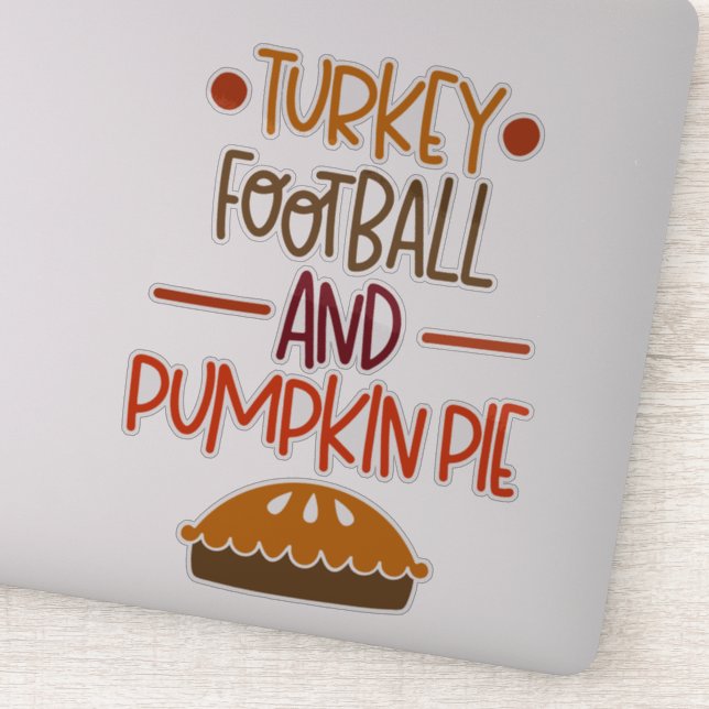 Fußball und Kürbiskuchen Aufkleber (Detail)