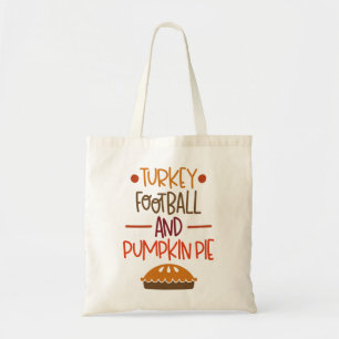 Fußball und Kürbiskuchen Tragetasche