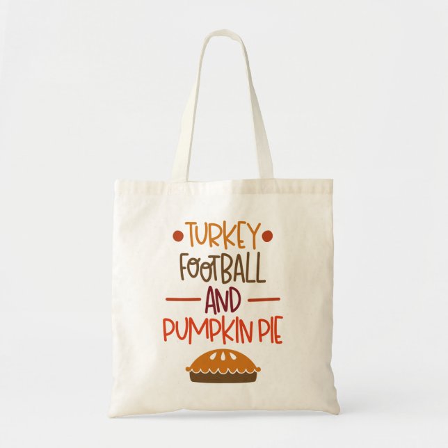 Fußball und Kürbiskuchen Tragetasche (Vorne)
