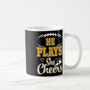 Fußball und Mama Cheerleading Mother Football Kaffeetasse