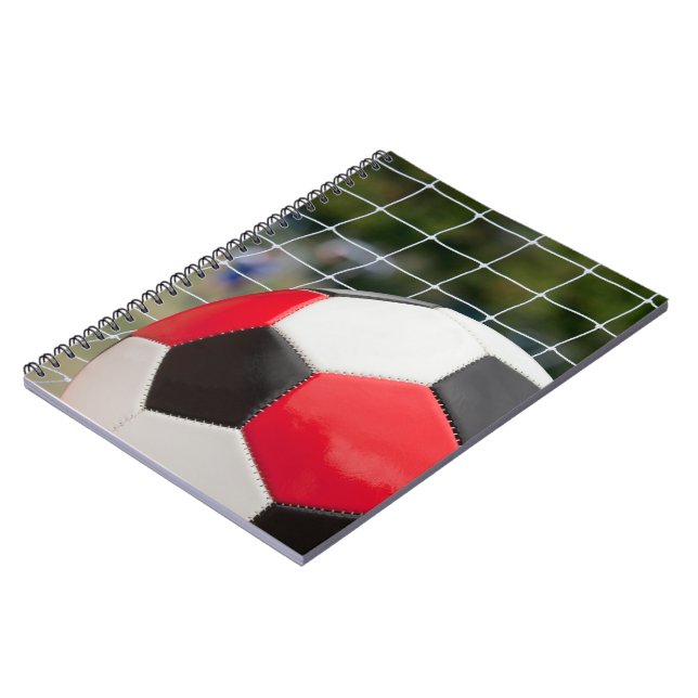 Fußball und Netz Notizblock (Linke Seite)