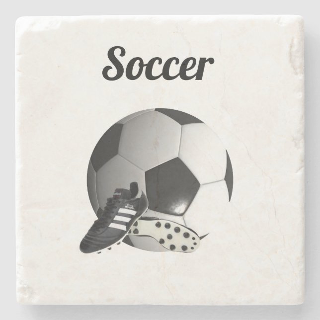 Fußball und Schuhe, Steinuntersetzer (Vorderseite)