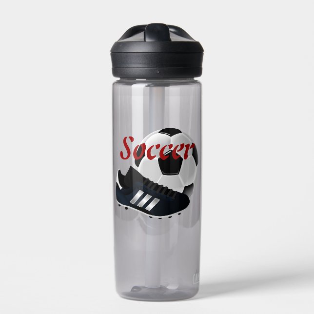 Fußball und Wasserflasche reinigen Trinkflasche (Vorderseite)