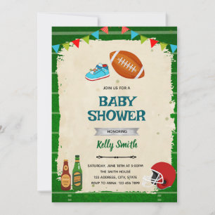 Fußball und winzige Zehen Baby-Party-Einladung Einladung