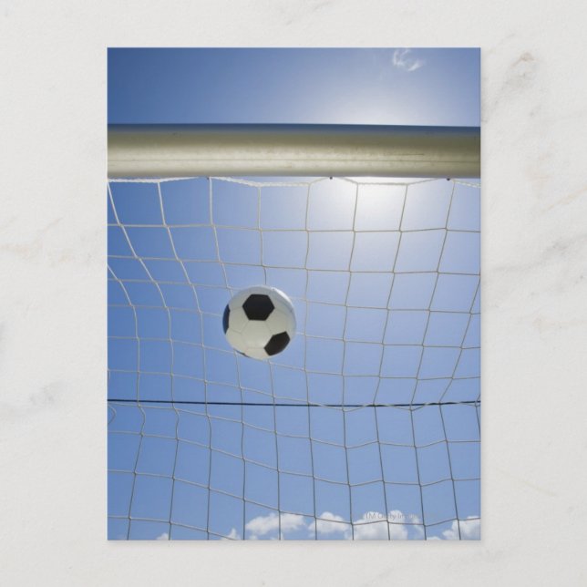 Fußball und Ziel 2 Postkarte (Vorderseite)