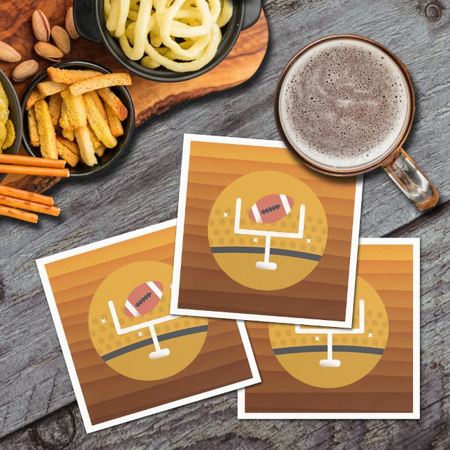 Fußball Upright Game Day Serviette (Football upright game day cocktail napkins)