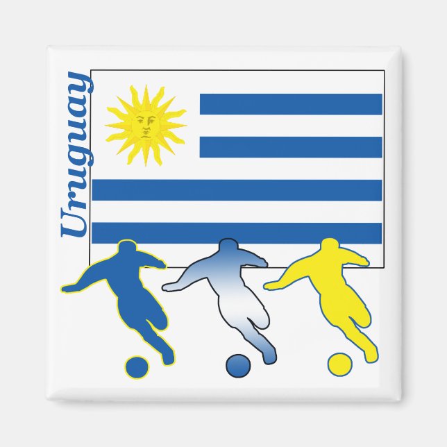 Fußball Uruguay Magnet (Vorne)