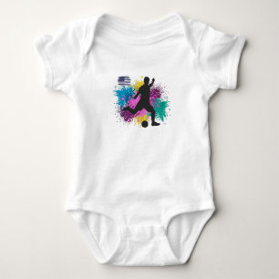 Fußball USA Grungy Farbspritzer Baby Strampler