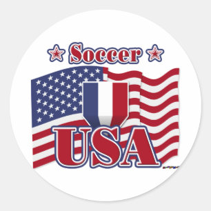 Fußball USA Runder Aufkleber