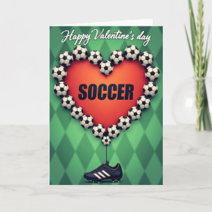 Fußball Valentinstag Herz Karte