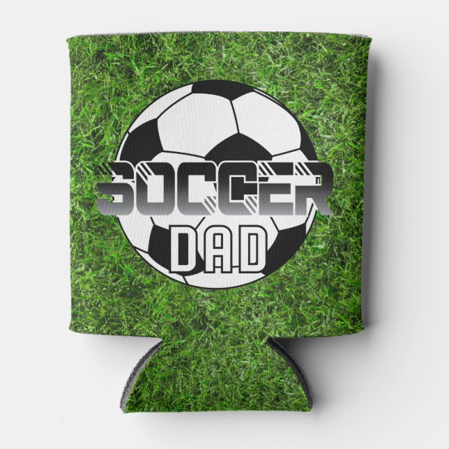 Fußball-Vater Ball Personalisiert Name und Nummer Dosenkühler (Vorderseite)