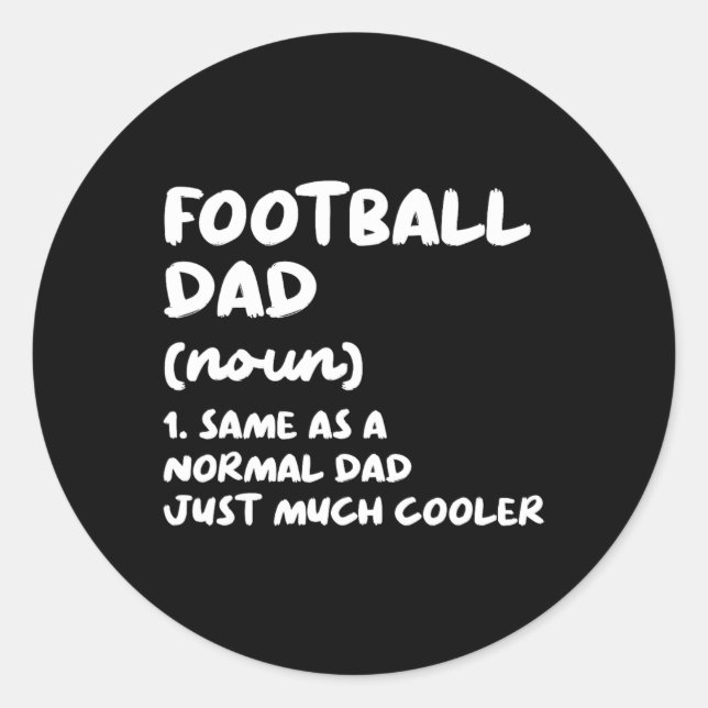 Fußball-Vater Definition Funny Runder Aufkleber (Vorderseite)