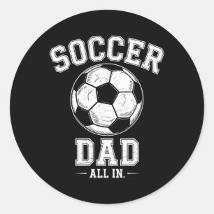 Fußball-Vater-Familie passendes Seitenlinien-Vater Runder Aufkleber