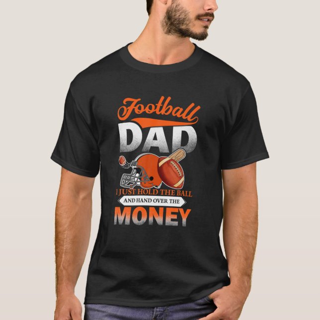 Fußball Vater ich halte einfach den Ball und geben T-Shirt (Vorderseite)