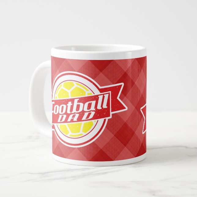 Fußball-Vater Jumbo-Tasse (Vorderseite Links)