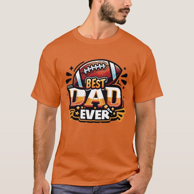Fußball Vater Moderner Vater Ever Orange T-Shirt (Vorderseite)