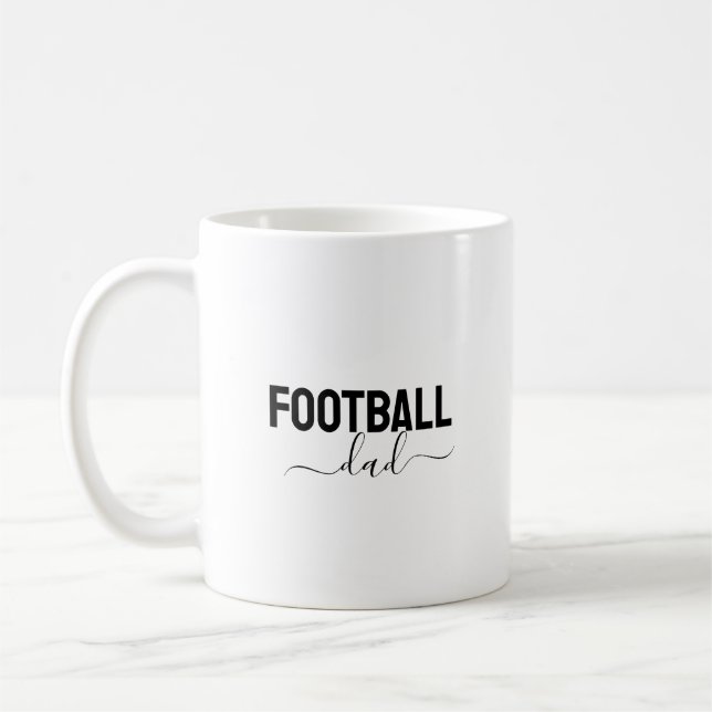 Fußball-Vater modernes Skript Kaffeetasse (Links)