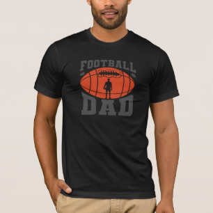 Fußball Vater Retro Text Design-Orange und Grau T-Shirt