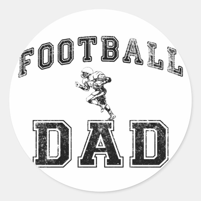 Fußball-Vater Runder Aufkleber (Vorderseite)