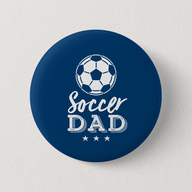 Fußball Vater Stolz Vater des Fußballspielers Kind Button (Vorderseite)