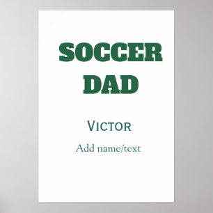 FUSSBALL-VATER-TAG-GESCHENKE GRÜN EINFACH POSTER