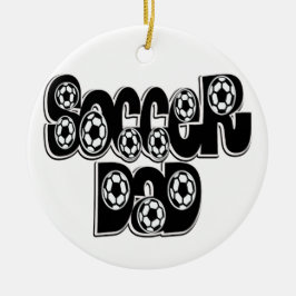FUSSBALL-VATER-VERZIERUNG KERAMIKORNAMENT