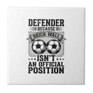 Fußball-Verteidiger-Ziegelmauer Vintage-Shirt-Desi Fliese