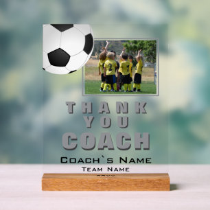 Fußball Vielen Dank Coach Team Foto Acrylschild