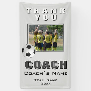 Fußball Vielen Dank Coach Team Foto Banner