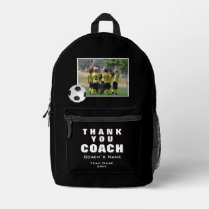 Fußball Vielen Dank Coach Team Foto Bedruckter Rucksack