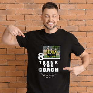 Fußball Vielen Dank Coach Team Foto T-Shirt