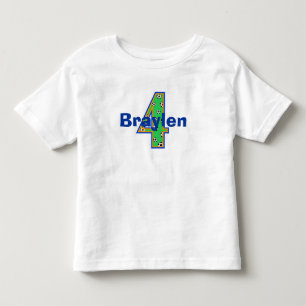 Fußball Vierter Geburtstag Jungen-Shirt Kleinkind T-shirt