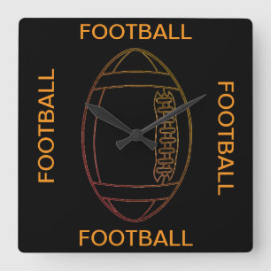 Fußball-Wall-Uhr Quadratische Wanduhr