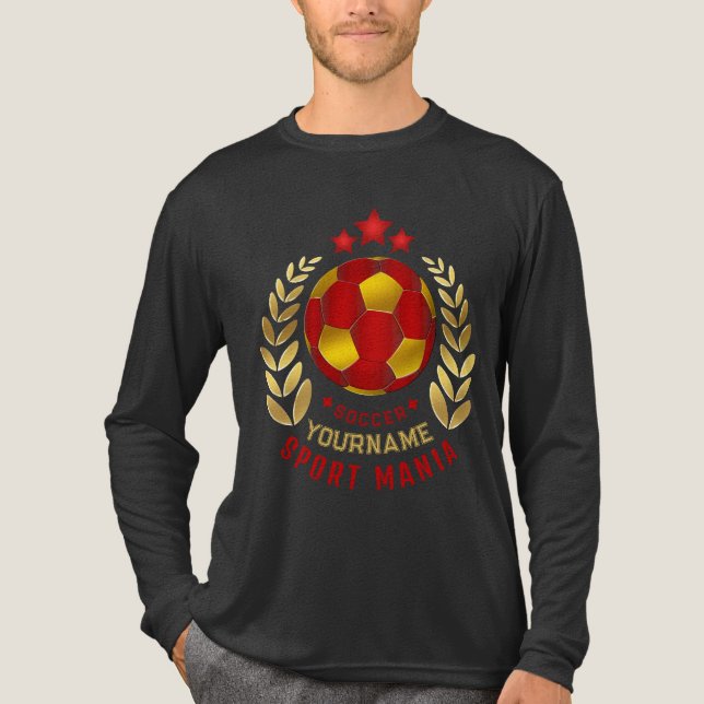 Fußball-Wappen-Design Tri-Blend Shirt (Vorderseite)