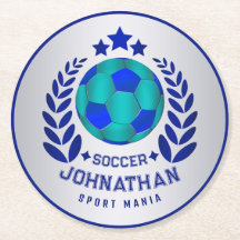 Fußball-Wappen | Helle blaue Sport-Fan-Geschenke