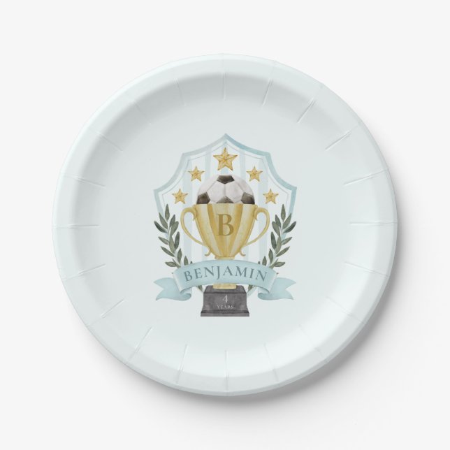Fußball-Wappen Pappteller (Vorderseite)