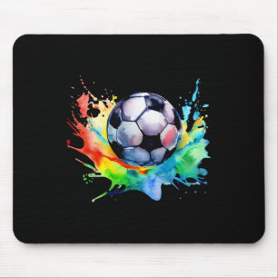 Fußball Wasserfarbe Fußball Kunstsplash Spieler Mousepad