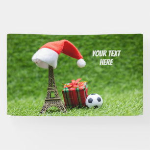 Fußball Weihnachten Eiffelturm Paris Party Banner